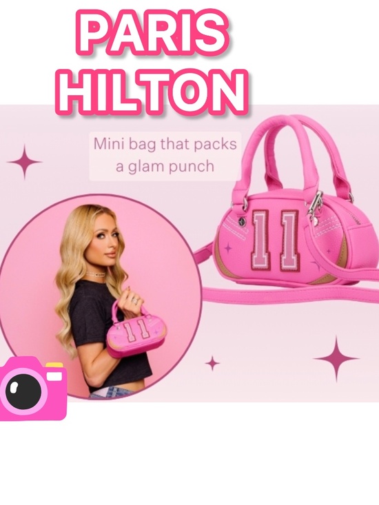 Paris Hilton Handbags - NWT PH PARIS VARSITY MINI BOWLER BAG IN PINK